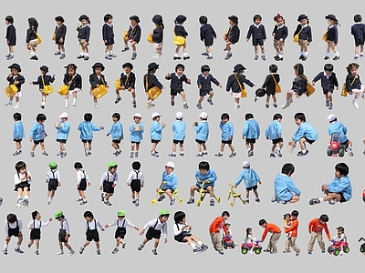 儿童 2D亚洲人物儿童 2D小孩子 2D儿童运动 2D玩耍 2D学生