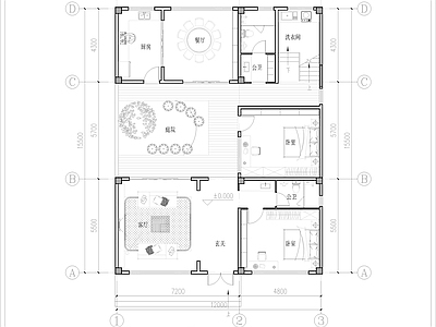 现代别墅建筑 三层独栋别墅平面 自建房平面 占地191平 建筑面积421平 三层别墅 施工图