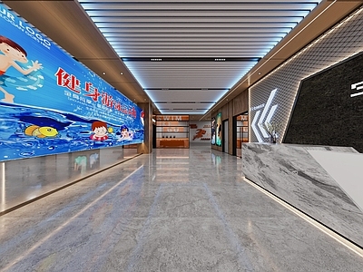 现代其他娱乐空间 健身房 前台 大厅 游泳馆