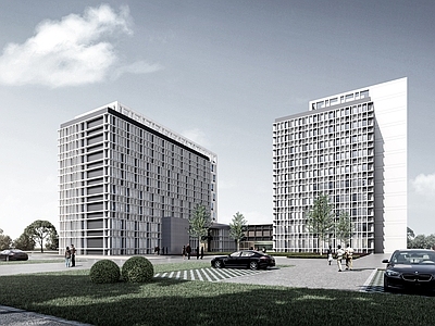 现代办公楼 高层办公楼