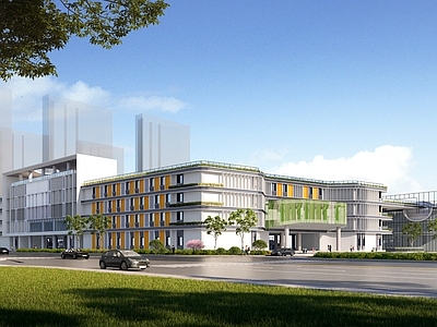 现代学校外观 学校教学楼