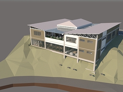 现代办公楼 山地小型办公楼