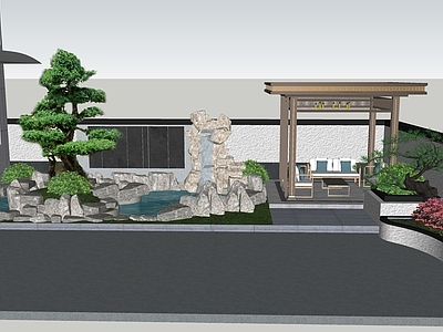 中式庭院小品 景观小庭院