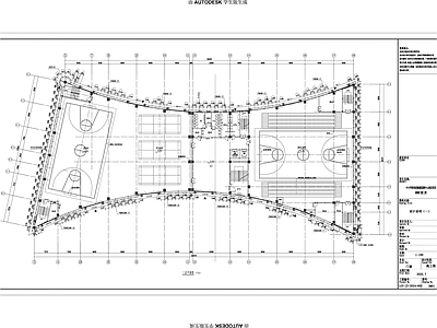 现代学校 建筑幕 施工图