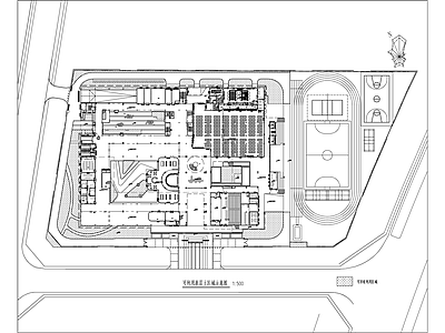现代广场 智能产业园室外景 教育培训中心 室外景观 施工图