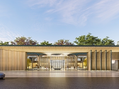 现代小公建 岗亭 现代社区大门