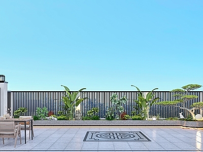 新中式庭院 别墅庭院