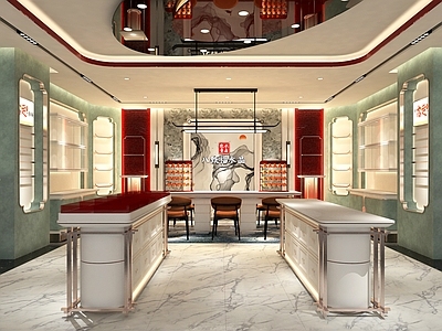 新中式珠宝店 国潮 新中式 高端