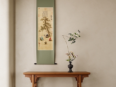 中式禅意条案 端景 画 花艺 中式条案 宋式美学