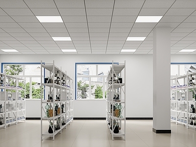 现代其他办公空间 仓库 实验器材