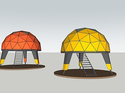 现代风格建筑 三角形星空房 星空屋