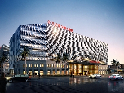 现代酒店建筑 广州万达希尔顿 多层酒店 施工图