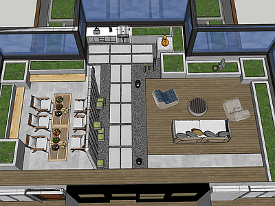现代屋顶花园 屋顶花园
