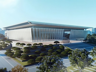 现代展览馆建筑 行政学院 历史展览馆 党校 党史馆 陈列馆