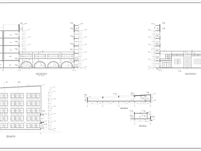 新中式现代学校建筑 行政办公 教学楼 配套附属用房 施工图