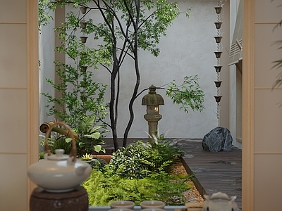 现代禅意其他景观小品 景观小品 庭院景观 雨水 水滴