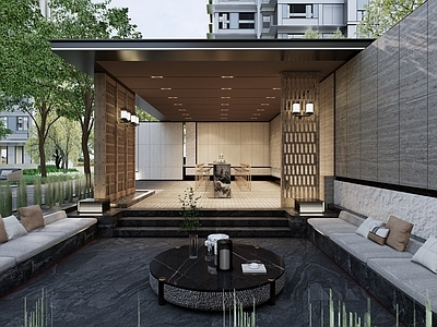 简约现代小区景观 森系酒店式示范区 大区首开景观设计 苏州豪宅宅间景观 精致户外会客厅 森系景观大区宅间