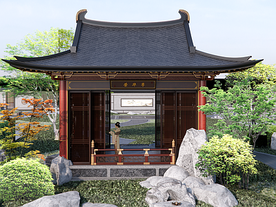 仿古建筑 新中式仿古凉亭 中式歇山顶仿古亭 施工图