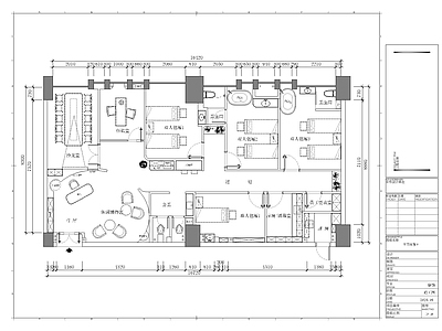 现代禅意会所 SPA 医疗美容 私人会所 会所平面图 施工图