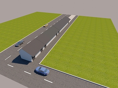 现代极简其他公共空间 库房方案 彩钢瓦 汽车 草坪