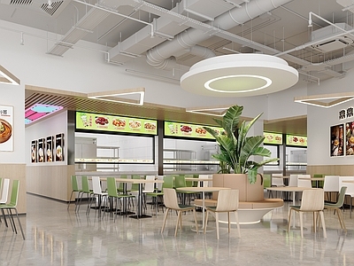 现代食堂 食堂 美食广场