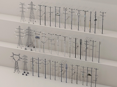 工业设备 高压电塔 电线杆