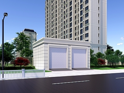 现代极简小公建 垃圾站 垃圾收集站 城市垃圾站