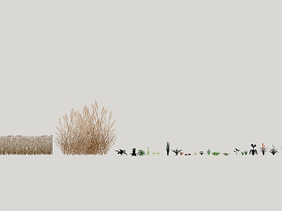 灌木 绿篱 灌木球 盆栽灌木 花箱灌木 精选3d灌木配景