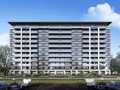 现代多层住宅楼 多层住宅
