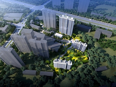 现代鸟瞰规划 住宅鸟瞰