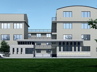 现代简约研发中心 厂区大门 办公区入口 现代园区入口 现代大门设计