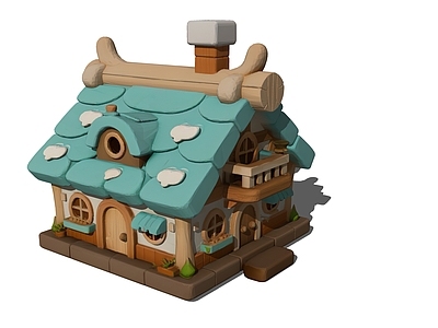 现代其他景观小建筑 木屋 卡通木屋