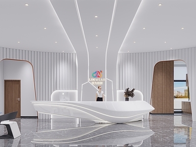 现代其他公共空间 科技办公大厅