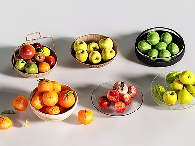 水果蔬菜 水果 果盘 柠檬 苹果 橙子