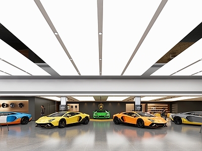 现代汽车4S店 汽车4S店 兰博基尼4S店 汽车展厅 跑车展厅 兰博基尼展厅