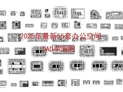 其他办公空间 55套办公空间 平面图 施工图