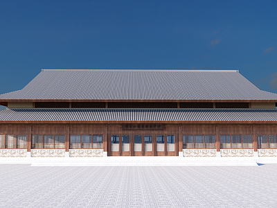 新中式商场建筑 游客中心 新中式建筑 唐风 旅游中心