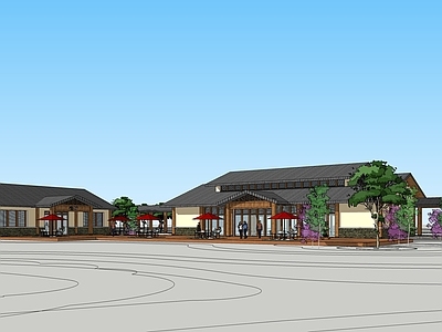 新中式中式小公建 游客中心 小型服务区