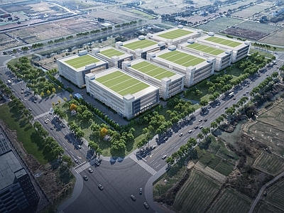 现代产业园建筑 智能装备产业园 15万方 集成电路及半导体 3万方 多层建筑 施工图