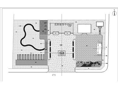 其他办公工业景观 戏台 宣传栏 升旗台 施工图