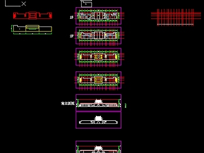 其他古建筑 城墙 城墙平面图 城墙立面图 城墙游客中心 游客中心平面图 施工图
