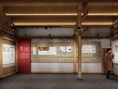 现代新中式历史展厅 文化展厅