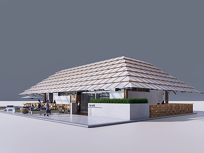 现代简约餐饮建筑 现代餐饮小筑