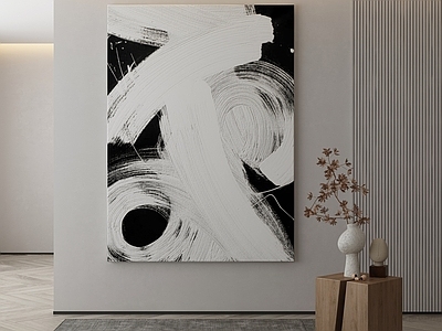 现代侘寂挂画 油画 书房挂画 茶室挂画 客厅挂画 玄关挂画