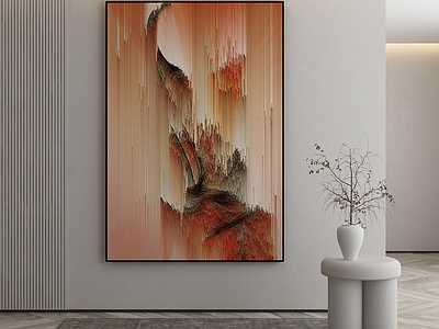 现代侘寂挂画 油画 书房挂画 茶室挂画 客厅挂画 玄关挂画