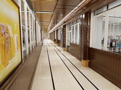 现代简约其他商业建筑 参观走道室内设计 施工图