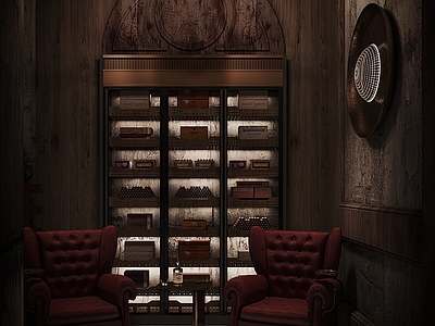 美式现代酒吧 雪茄吧