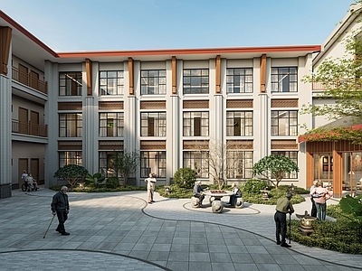 新中式其他公共建筑 新中式养老院