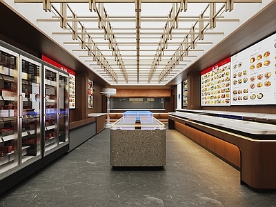 新中式中式中餐厅 点菜区 中式餐饮店 AI智能