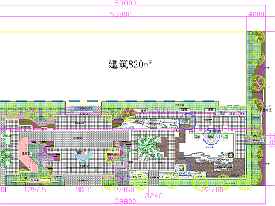 写字楼入口广场 办公工厂景观规划 工厂景观 写字楼入口景观 施工图